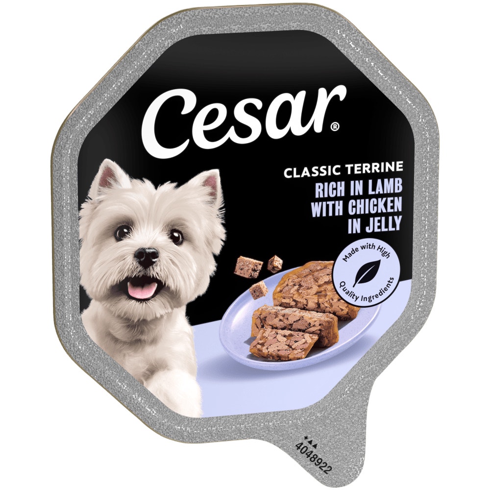 Cesar Classic Terrine Wet Dog Food tray Lamb & Chicken in Loaf 150g - 1