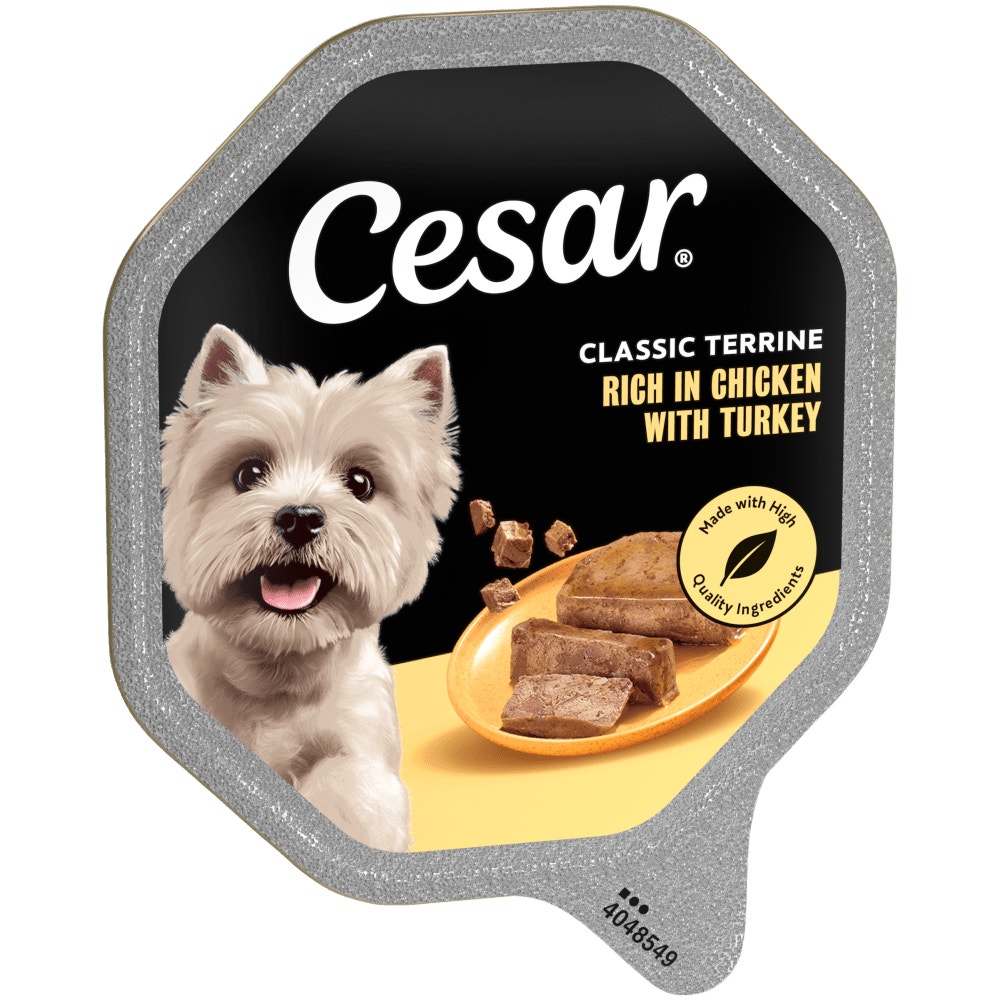 Cesar Classic Terrine Wet Dog Food tray Chicken & Turkey in Loaf 150g - 1