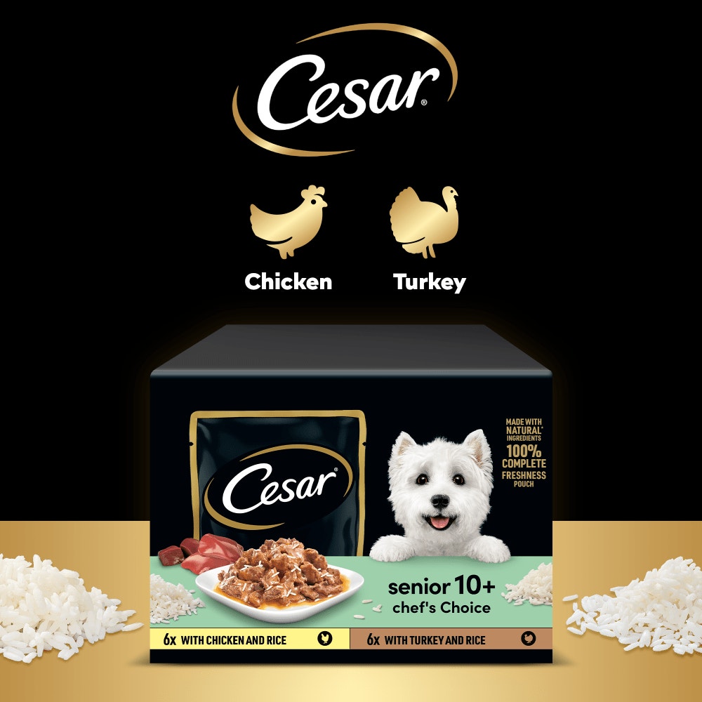 CESAR® Senior Wet Dog Food Pouches Mixed Selection in Sauce 12 x 100g - 5
