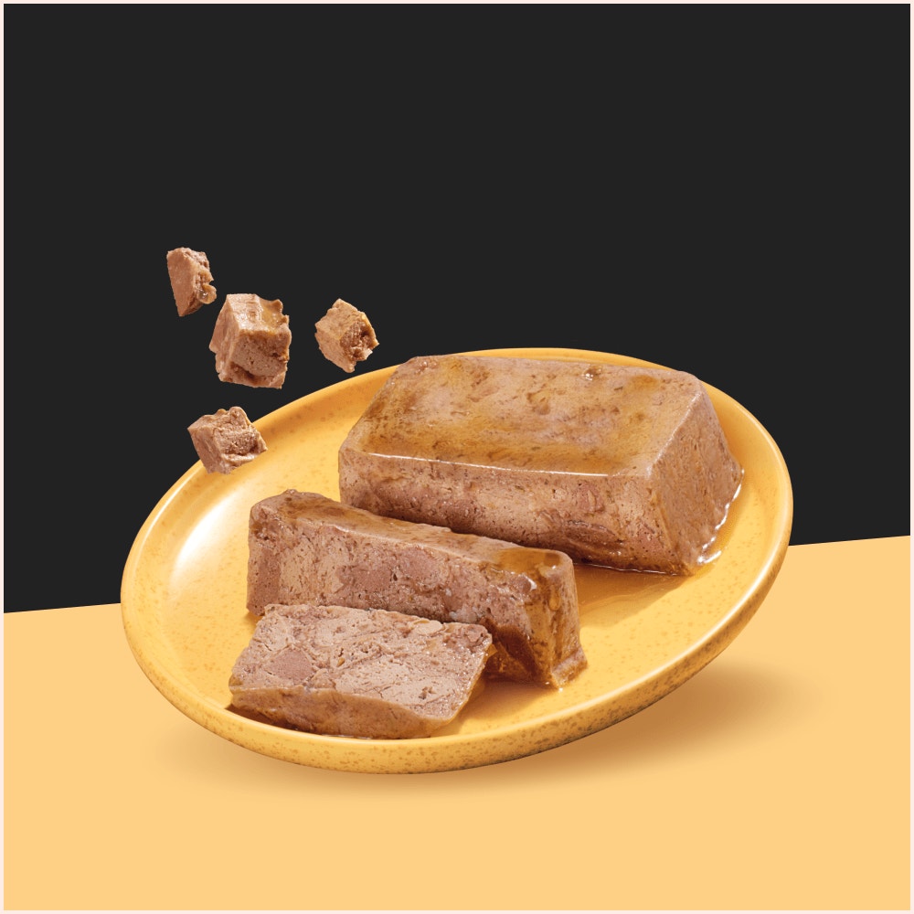 Cesar Classic Terrine Wet Dog Food tray Beef & Chicken in Loaf 4 x 300g - 2