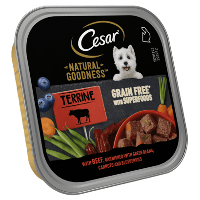 NATURAL GOODNESS™ Grain Free Dog Food Terrine with Beef, Tray