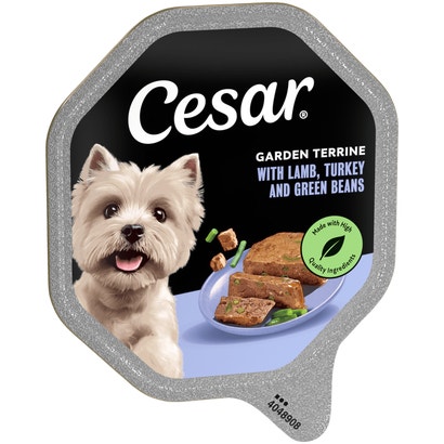 Garden Terrine Dog Food Tray Lamb, Turkey & Green Beans in Loaf