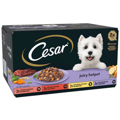 Juicy Hotpot Adult Wet Dog Food Trays Mixed in Gravy