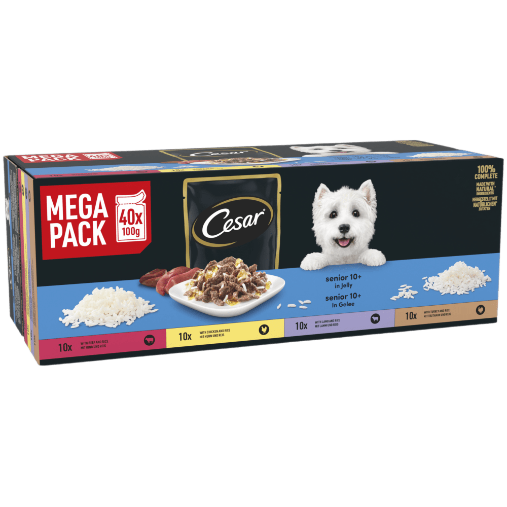Cesar Home Bargains Dog Food CESAR® Senior Wet Dog Food Pouches